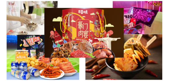 吃货节与世界杯的双重爆发 百草味Q2持续领涨休闲零食