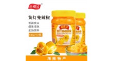 500克12瓶装新椰城海南黄灯笼辣椒酱厂家批发图1