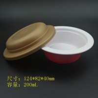 厂家供应一次性pp塑料碗 燕窝碗 小米海参碗 封口包装碗