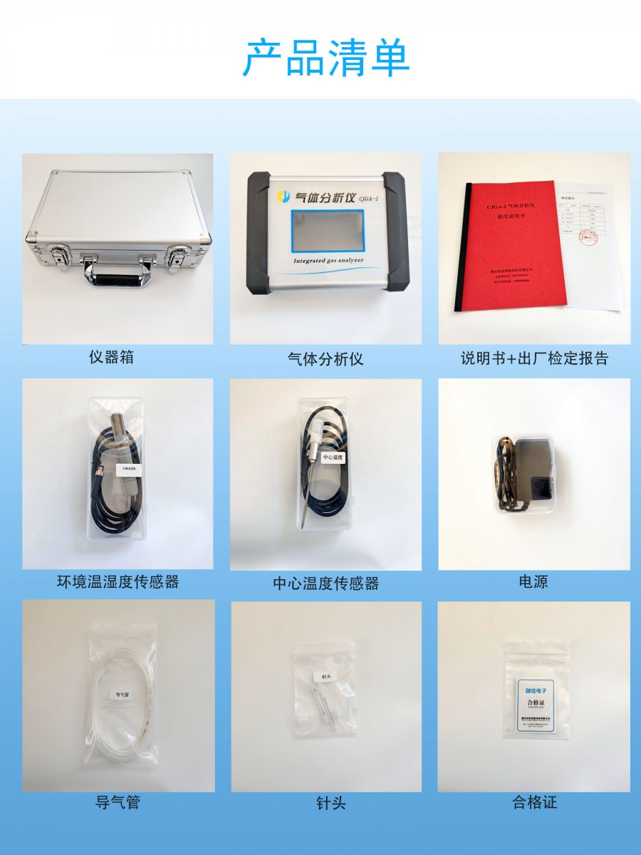 12气体分析仪装箱清单